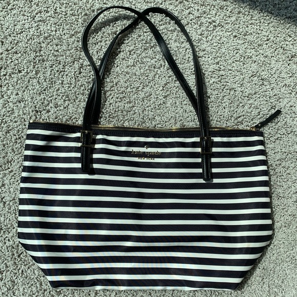 hayden sailing stripe top zip tote